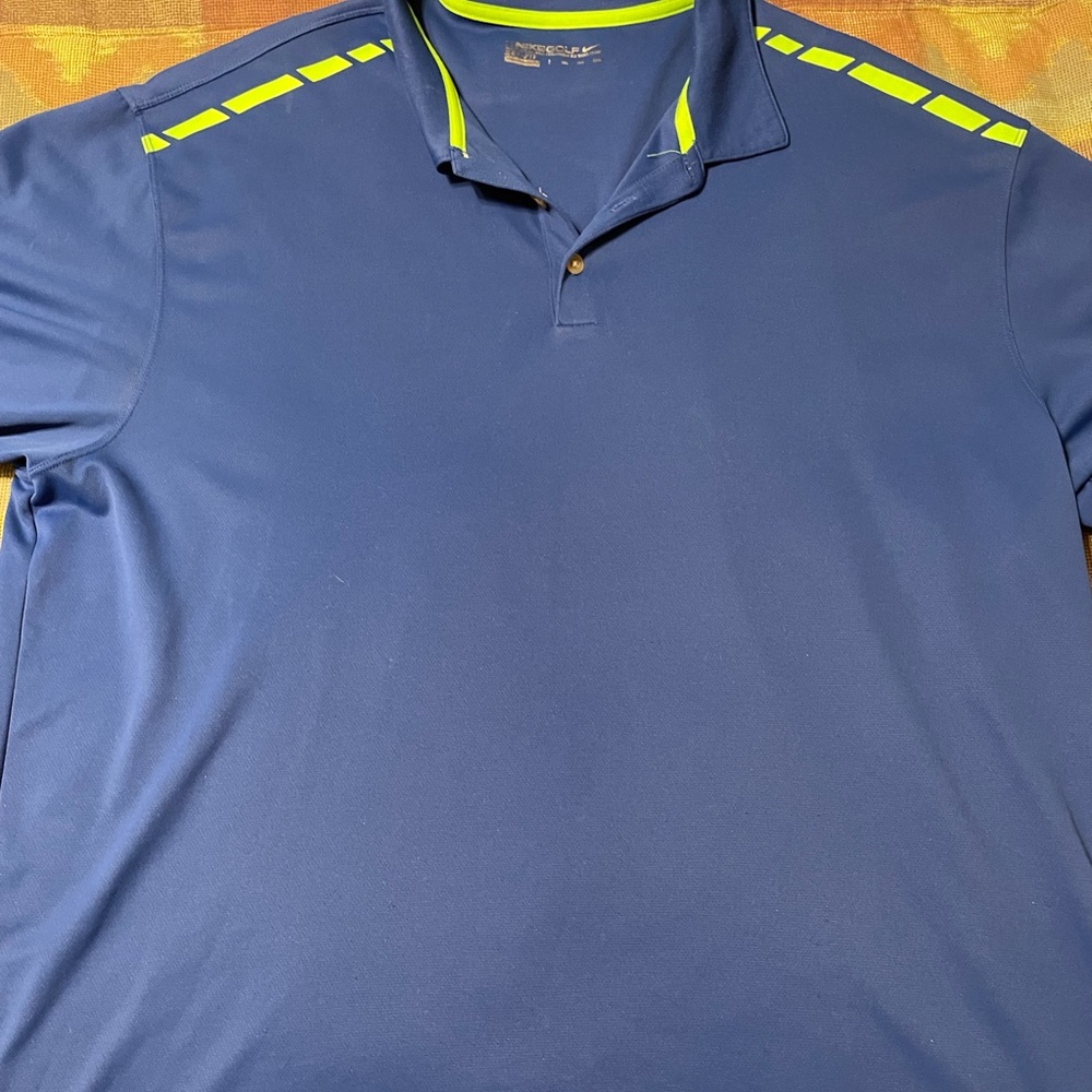 blue and green golf polo